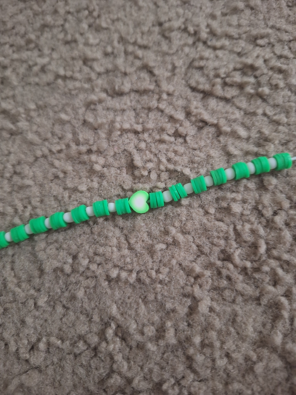 Accessorize Green Heart Bead Bracelet for Kids